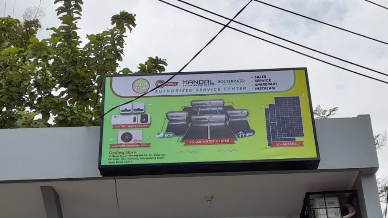 Harga Termurah Jasa Pembuatan Neon Box Ukuran 2 x 1 m Satu Sisi di Bogor, Jawa Barat