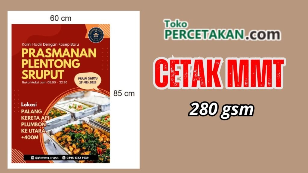 Cetak Mmt 85 x 60 cm di Sukoharjo