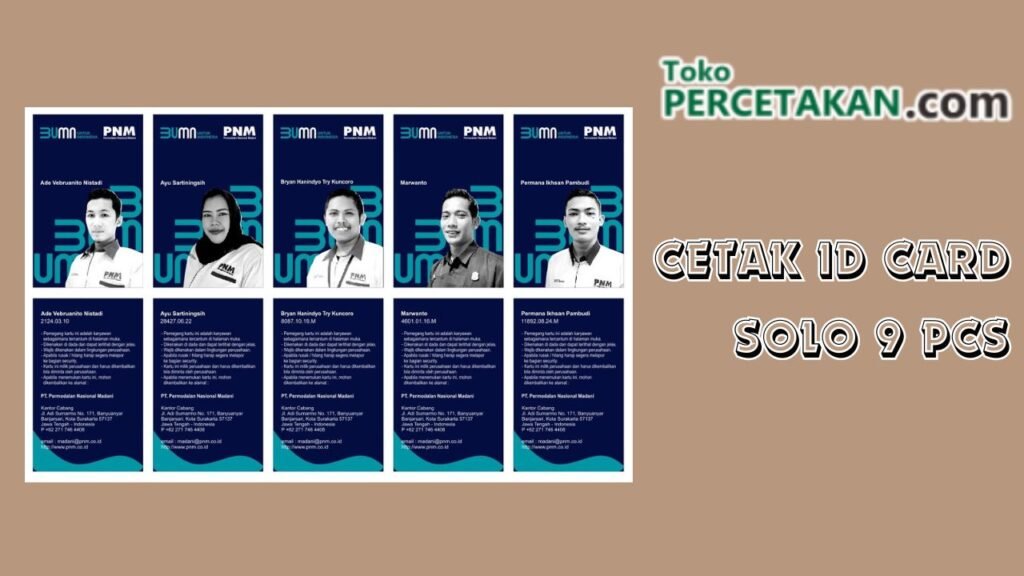 Jasa Cetak ID Card Sukoharjo