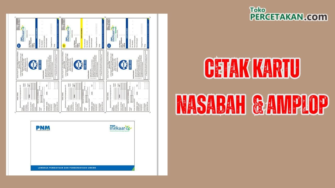 Harga Termurah Cetak Kartu Nasabah & Amplop di Boyolali dan Sukoharjo