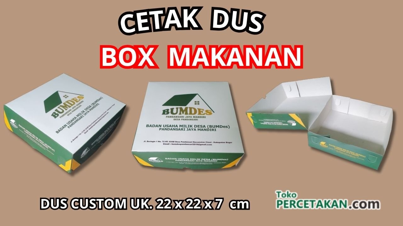 Cetak Dus Box 22x22x7 Bogor