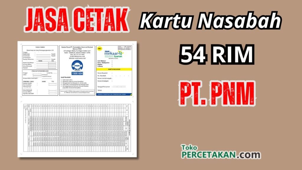 Cetak Kartu Nasabah Murah Solo