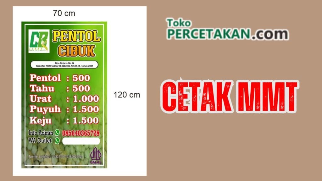 Cetak Mmt 70x120 cm Solo