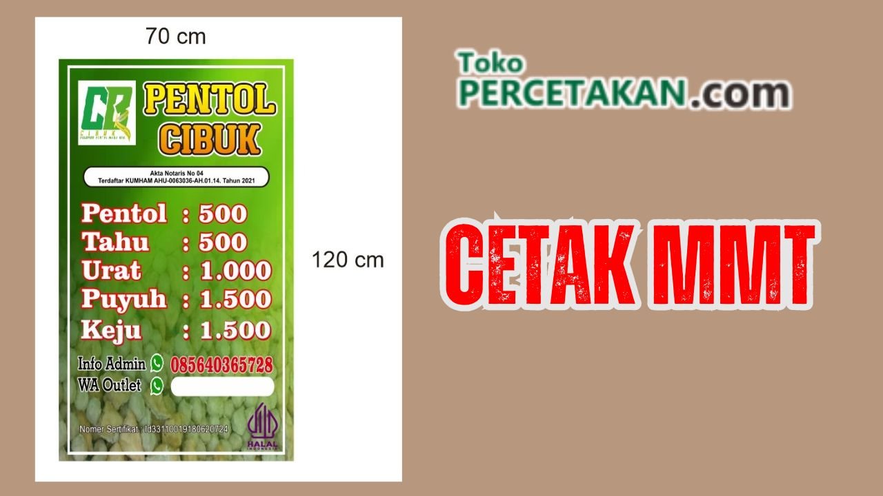 Cetak Mmt 70x120 cm Solo