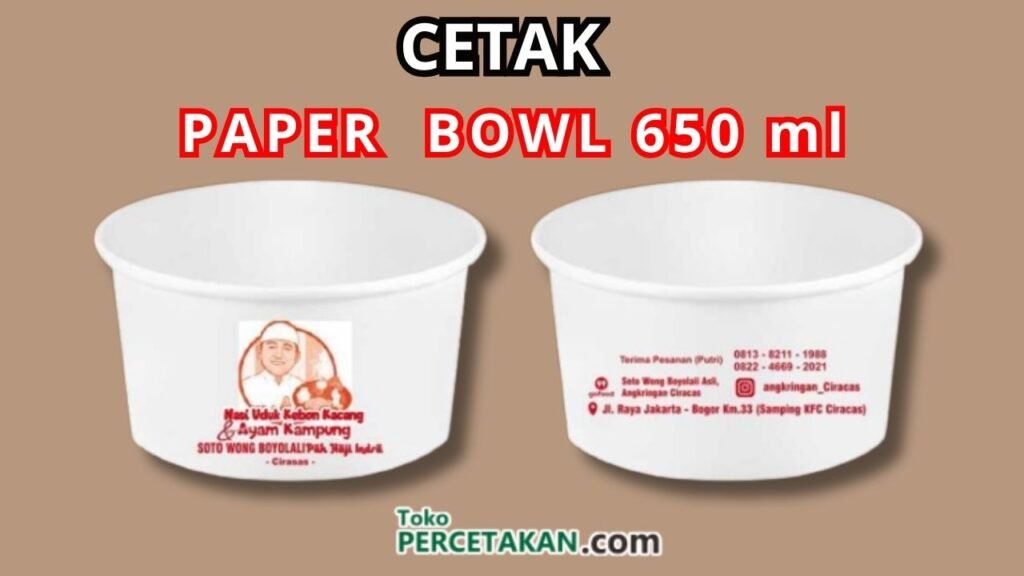 Paper Bowl Custom Jakarta Selatan