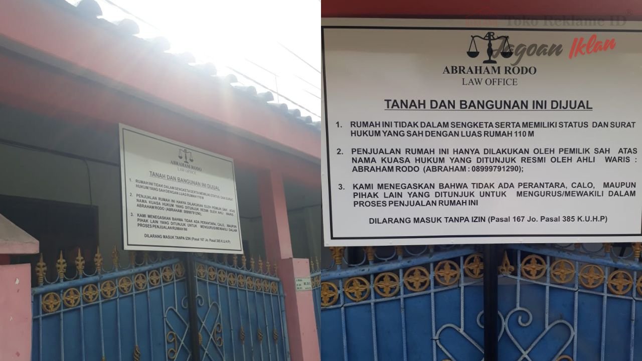 Harga Bikin Plang Jual Tanah Karawang